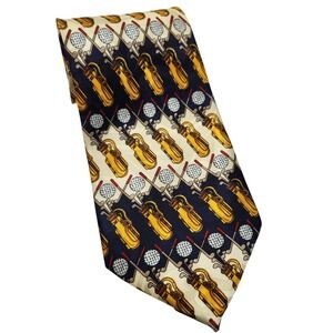 Renaissance‎ Necktie Golf Bag Golf Ball Novelty Pattern Hand Made Gift Retro